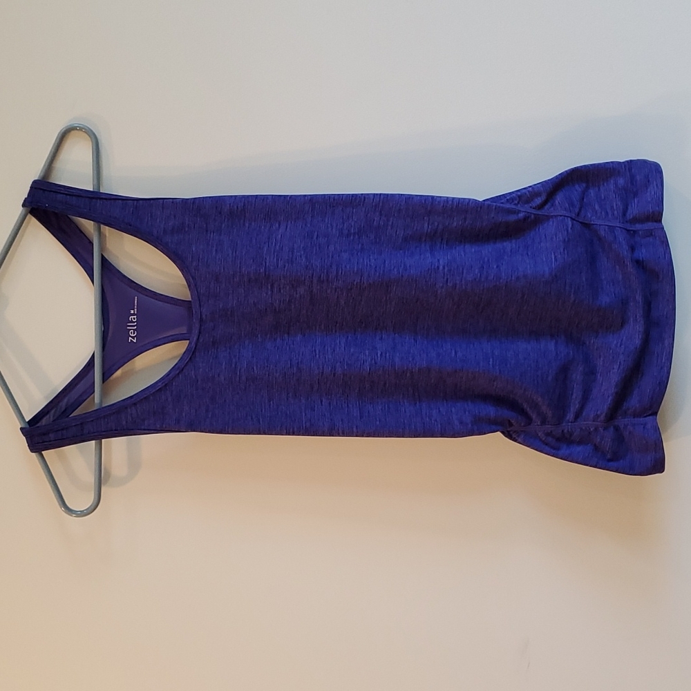 Zella Racerback Fitted Tank Purple Size M